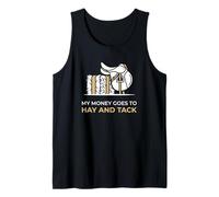 Mi Dinero Va A Heno Y Tack Ecuestre Mamá Camiseta sin Mangas