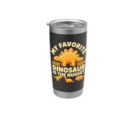 Mi dinosaurio favorito es el Nugget - Funny Food Dino Nuggets Vaso térmico de acero inoxidable de doble pared