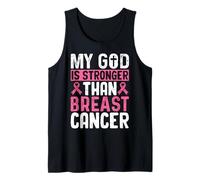 Mi Dios es más Fuerte Que el cáncer de Mama Camiseta sin Mangas