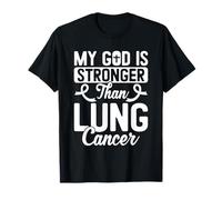 Mi Dios es más Fuerte Que el Guerrero de concientización sobre el cáncer de pulmón Camiseta