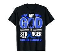 Mi Dios es más Fuerte Que el Mes del Cáncer de Colon Apoyo de Concienti Camiseta