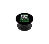 Mi Dios es más Fuerte Que la Conciencia del Linfoma no Hodgkin PopSockets PopGrip Adhesivo