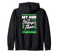 Mi Dios es más Fuerte Que la Conciencia del Linfoma no Hodgkin Sudadera con Capucha