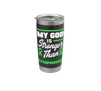 Mi Dios es más fuerte que la conciencia del linfoma no Hodgkin Vaso térmico de acero inoxidable de doble pared