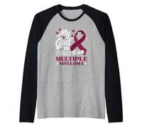 Mi Dios es más Fuerte Que la Conciencia del mieloma múltiple Christian Camiseta Manga Raglan