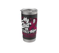 Mi Dios es más fuerte que la conciencia del mieloma múltiple Christian Vaso térmico de acero inoxidable de doble pared