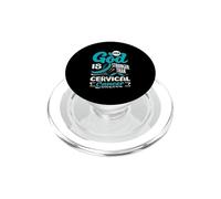 Mi Dios es más Fuerte Que la Conciencia sobre el cáncer de Cuello uterino PopSockets PopGrip para MagSafe