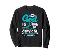 Mi Dios es más Fuerte Que la Conciencia sobre el cáncer de Cuello uterino Sudadera