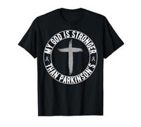 Mi Dios es más fuerte que la cruz de conciencia sobre la enfermedad de Parkinson Camiseta