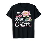 Mi Dios es más Grande Que el cáncer Fe Inspiración Camiseta