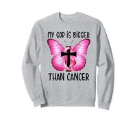 Mi Dios es más grande que la conciencia del cáncer de mama Sudadera