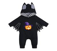 Mi Disfraz de Halloween para bebé recién Nacido, niño y niña, Ropa de Cosplay de Calabaza y murciélago, Sudadera con Capucha, Mono, Monos, Cuerpo Completo, Naranja y Negro.