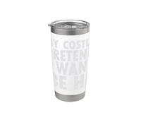 Mi disfraz finge que quiero estar aquí Vaso térmico de acero inoxidable de doble pared