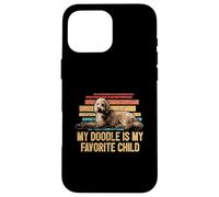 Mi Doodle es mi Hijo Favorito Goldendoodle Dog Retro Carcasa para iPhone 16 Pro MAX
