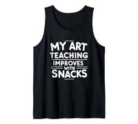 Mi enseñanza de arte mejora con bocadillos ingenio sarcástico Camiseta sin Mangas