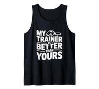 Mi Entrenador es Mejor Que el tuyo Humor Motivacional en el Gimnasio Camiseta sin Mangas
