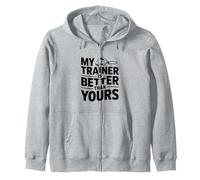 Mi Entrenador es Mejor Que el tuyo Humor Motivacional en el Gimnasio Sudadera con Capucha