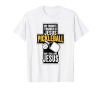 Mi Entrenador Favorito es Jesús, Pero todavía Amo el Pickleball Camiseta gráfica económica