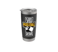 Mi entrenador favorito es Jesús, pero todavía amo el pickleball Vaso térmico de acero inoxidable de doble pared