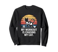 Mi Entrenamiento está Persiguiendo a mi Gato Humor Retro Sudadera