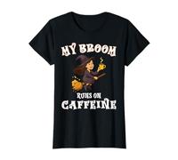 Mi Escoba Funciona con cafeína - Bruja Divertida para Camiseta