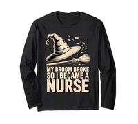 Mi Escoba se rompió, así Que me convertí en una Enfermera Gracioso Manga Larga