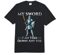 Mi Espada Puede acabar con Cualquier Enemigo Medieval REN Faire Jousting Comfort Colors Adult Heavyweight T-Shirt