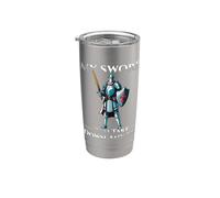 Mi espada puede acabar con cualquier enemigo Medieval Ren Faire Jousting Vaso térmico de acero inoxidable de doble pared