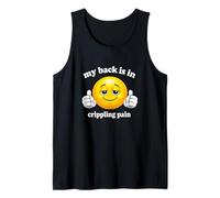 Mi Espalda está en el Dolor paralizante Divertido Obsceno Meme Papá Broma Broma Broma Camiseta sin Mangas