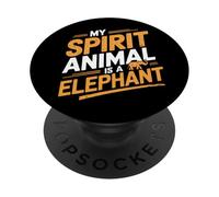 Mi espíritu animal es un elefante - Amor animal lindo y divertido PopSockets PopGrip Adhesivo