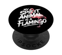 Mi espíritu animal es un flamenco: lindo y divertido amor por los animales PopSockets PopGrip Adhesivo