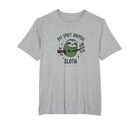 Mi espíritu Perezoso Animal: Lindo día Perezoso Amante de la Naturaleza Camiseta, Hombre Tallas Grandes, Gris Jaspeado, 5X Alto