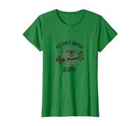 Mi espíritu Perezoso Animal: Lindo día Perezoso Amante de la Naturaleza Camiseta, Mujer, Verde Kelly, M