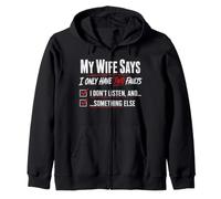 Mi Esposa Dice Que Solo Tengo Dos fallas Matrimonio Humor Broma Diversión Sudadera con Capucha