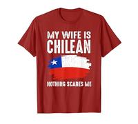 Mi Esposa es chilena Bandera del Orgullo de Chile raíces del Patrimonio Orgulloso Camiseta, Hombre, Arándano, S