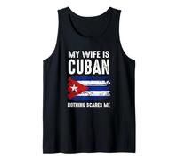 Mi Esposa Es Cubana Nada Asustarme Vintage Freedom Free Cuba Camiseta sin Mangas