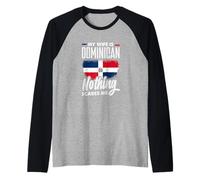 Mi Esposa es Dominicana Nada me Asusta Camiseta Manga Raglan