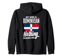 Mi Esposa es Dominicana Nada me Asusta Sudadera con Capucha