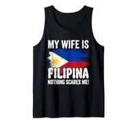 Mi Esposa es Filipina Nada me Asusta Camiseta sin Mangas