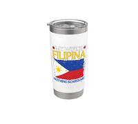Mi esposa es filipina nada me asusta Filipinas divertido Vaso térmico de acero inoxidable de doble pared