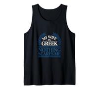 Mi Esposa Es Griega Nada Me Asusta Esposa Griega Camiseta sin Mangas
