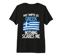 Mi Esposa es Griega Nada me Asusta Esposo Divertido Camiseta Premium