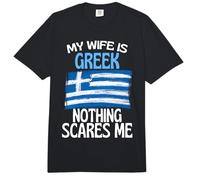 Mi Esposa es Griega Nada me Asusta Esposo Divertido Comfort Colors Adult Heavyweight T-Shirt