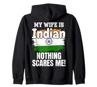 Mi Esposa es India Nada me Asusta Sudadera con Capucha
