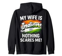 Mi Esposa es India Nada me Asusta Sudadera con Capucha