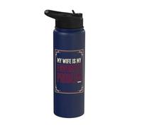 Mi esposa es mi problema favorito Pareja casada divertida Stainless Steel Insulated Water Bottle
