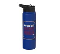 Mi esposa es mi problema favorito Pareja casada divertida Stainless Steel Insulated Water Bottle