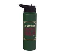 Mi esposa es mi problema favorito Pareja casada divertida Stainless Steel Insulated Water Bottle