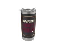Mi esposa es mi problema favorito Pareja casada divertida Vaso térmico de acero inoxidable de doble pared