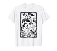 Mi Esposa es mi Problema Favorito Pareja Casada Retro Divertida Camiseta